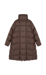 Damen Regular Daunenmantel mit hohem Stehkragen & Kachelsteppung