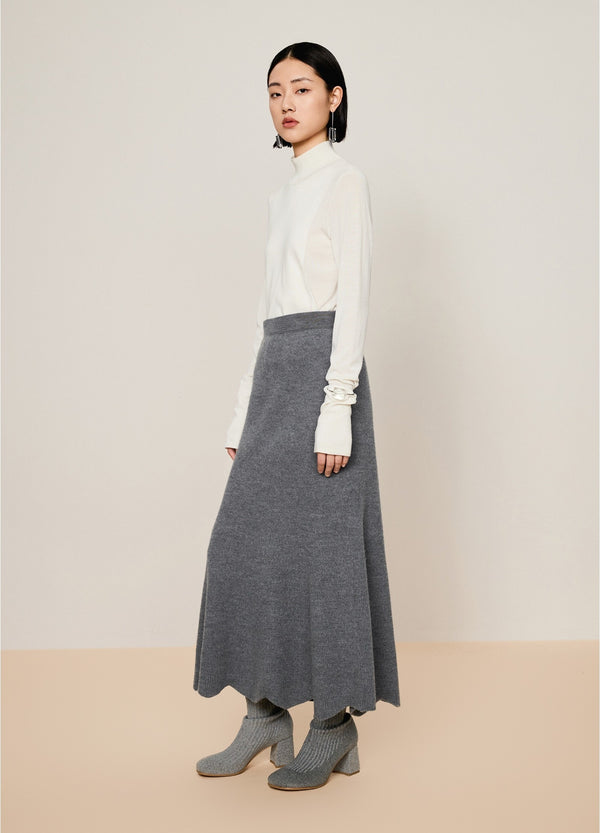 Damen Slim Pullover mit langen Ärmeln Off-White