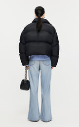 Damen Cropped Pufferjacke mit stylischem Flair