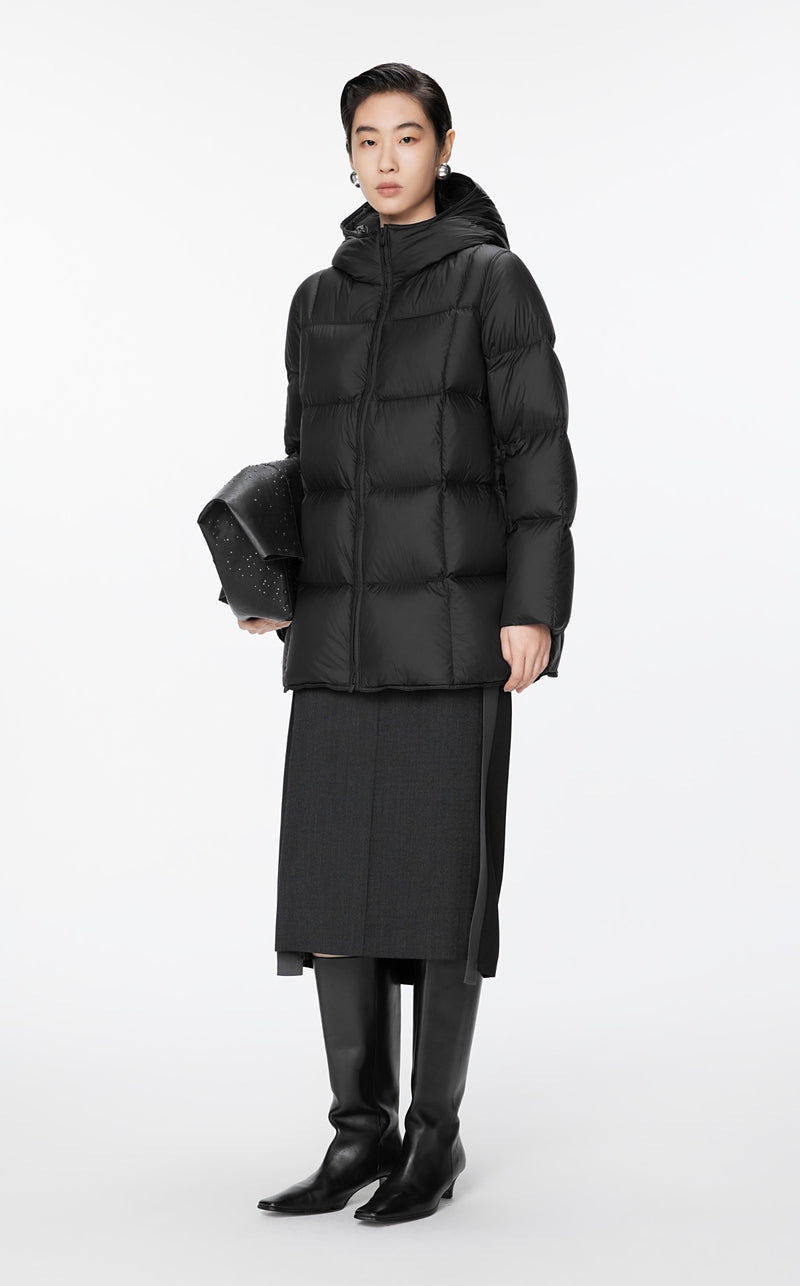 Damen Oversize Goose Daunenjacke mit Zwei-Wege-Reißverschluss