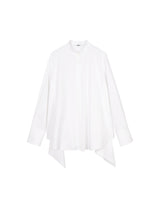 Damen Oversize Bluse mit seitlichen Schlitzen Weiß