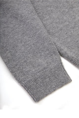 Damen Loose Strickpullover mit tiefem V-Ausschnitt Grau JNBY