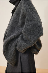 Damen A-Line Rock mit angenähtem Gürtel & asymmetrischer Länge