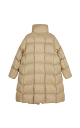 Damen Regular Daunenmantel mit hohem Stehkragen & Kachelsteppung