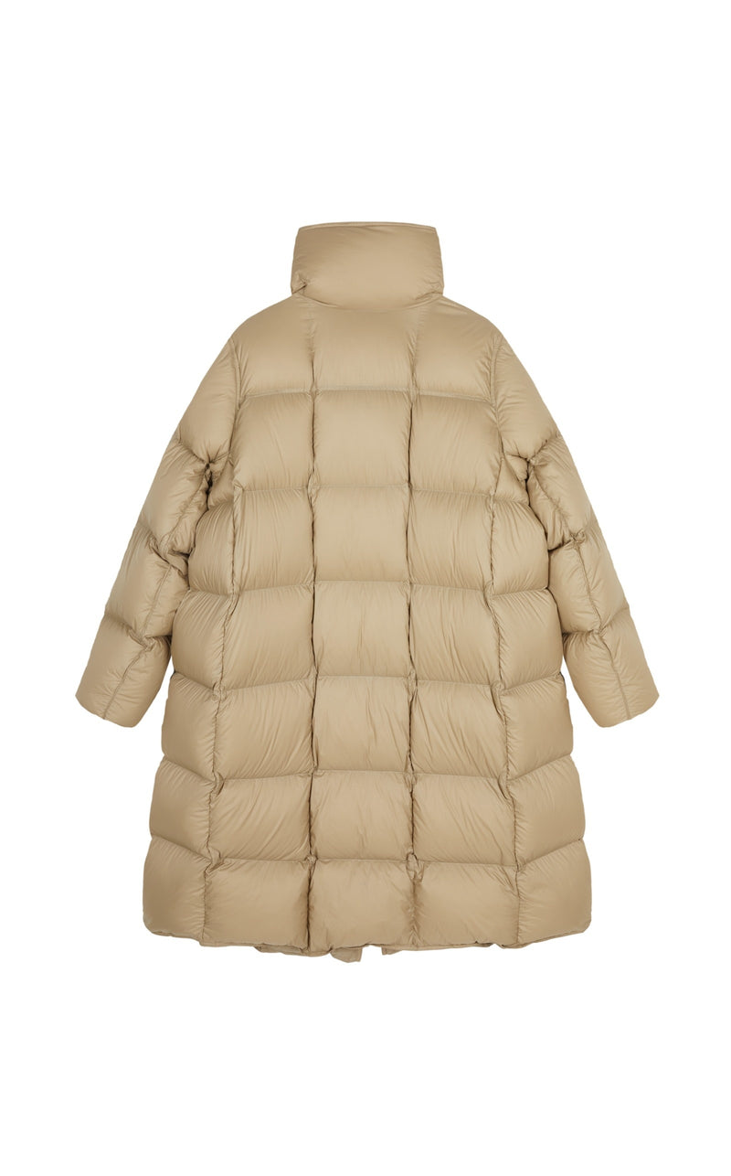 Damen Regular Daunenmantel mit hohem Stehkragen & Kachelsteppung