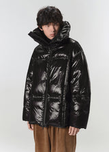 Down quilted jacket BLACK