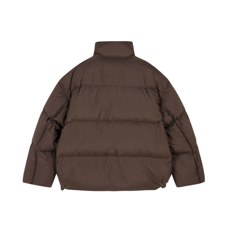 Damen Oversize Gänsedaunenmantel mit Zwei-Wege-Reißverschluss