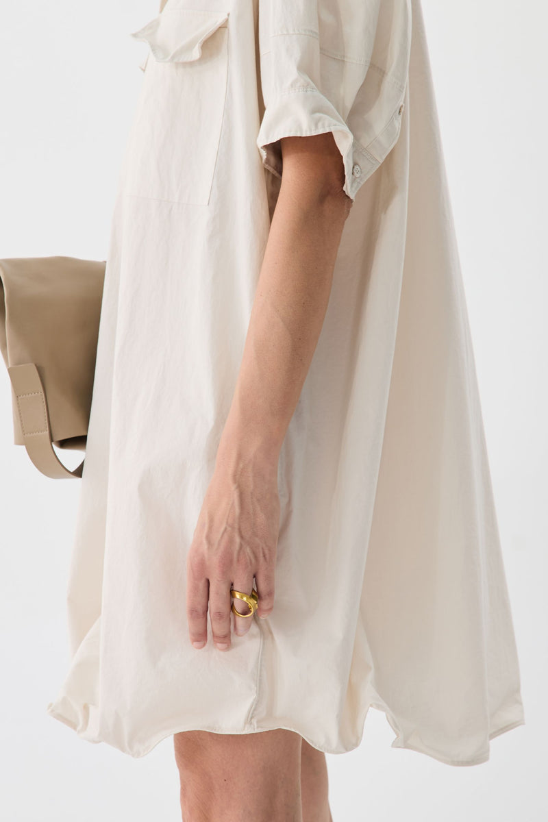 JNBY modernes Kleid mit einem ballonartigen Saum WHITE
