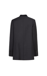 Damen Blazerjacke mit Pattentasche und Blouson Kragen