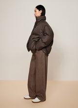 Damen Oversize Gänsedaunenmantel mit Zwei-Wege-Reißverschluss