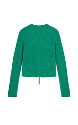Damen Cropped Cardigan mit zwei-Wege-Reißverschluss
