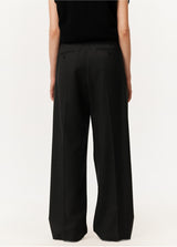 Damen Loose Hose mit Falten & Taschen Grau