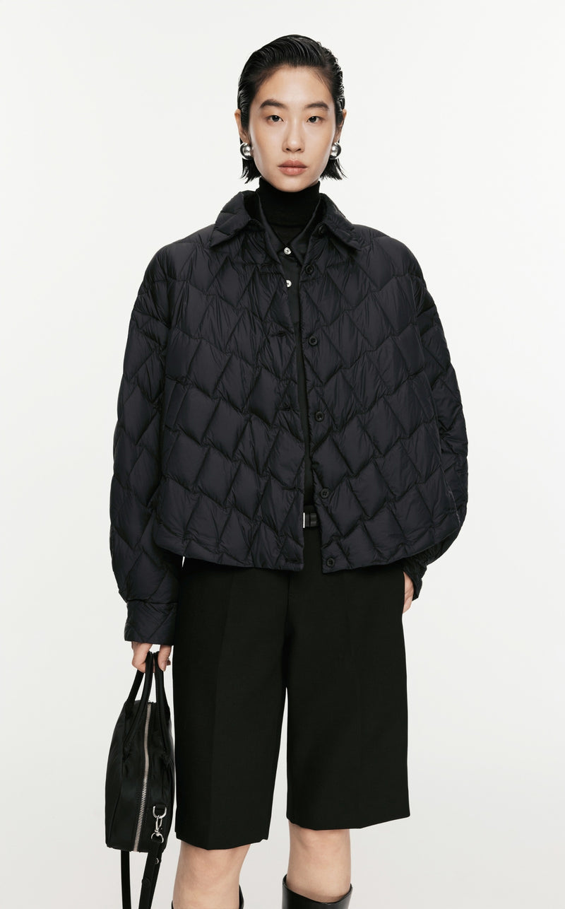 Damen Oversize Daunenjacke mit Gummiband