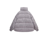 Damen Boxy Daunenjacke mit Knopfleiste & Zwei-Wege-Reißverschluss