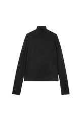 Damen Slim Sweater mit langen Ärmeln Schwarz