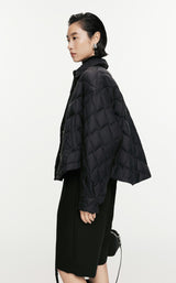 Damen Oversize Daunenjacke mit Gummiband