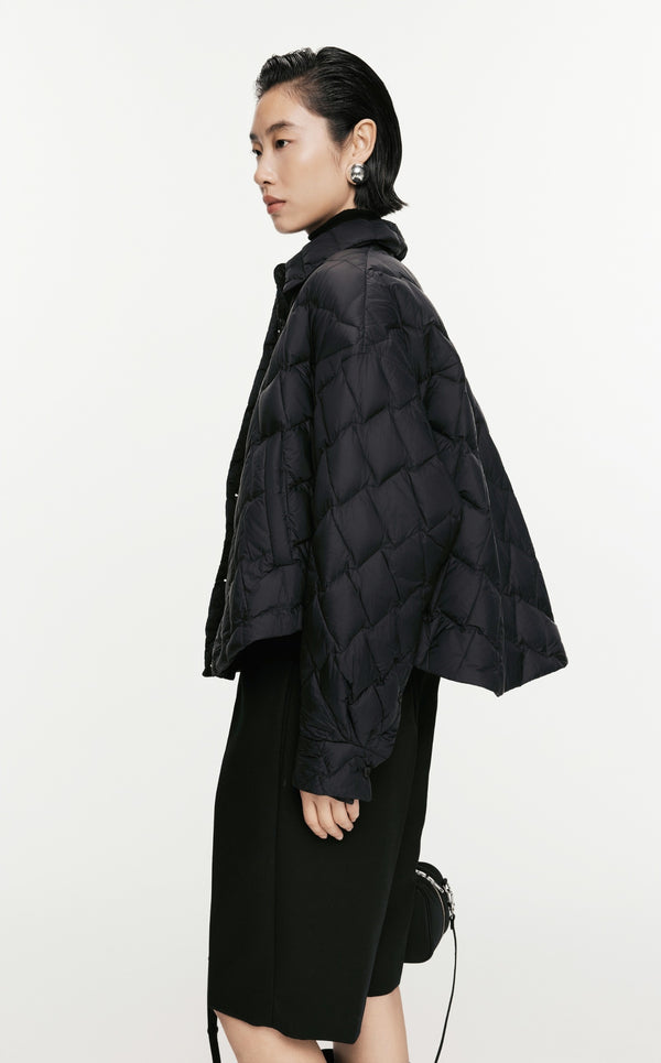 Damen Oversize Daunenjacke mit Gummiband