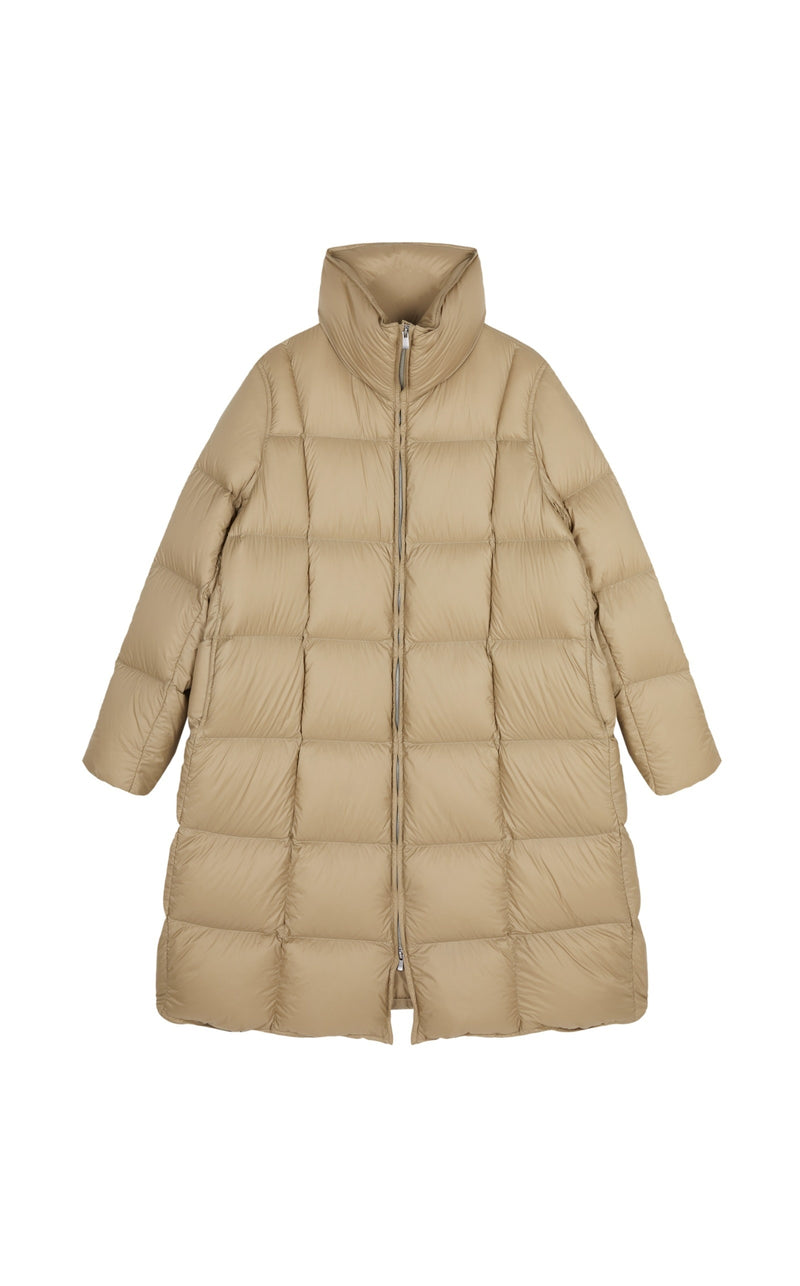 Damen Regular Daunenmantel mit hohem Stehkragen & Kachelsteppung