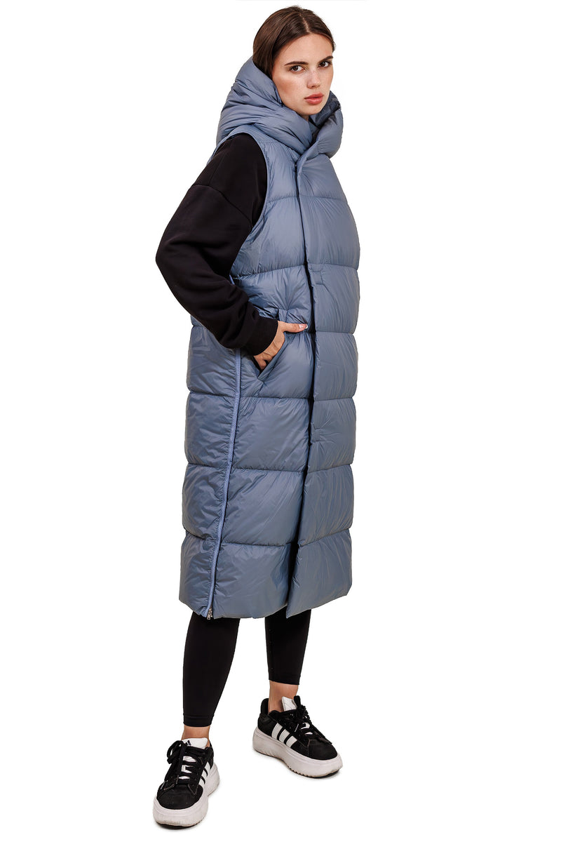 Lightweight down vest SKYBLUE