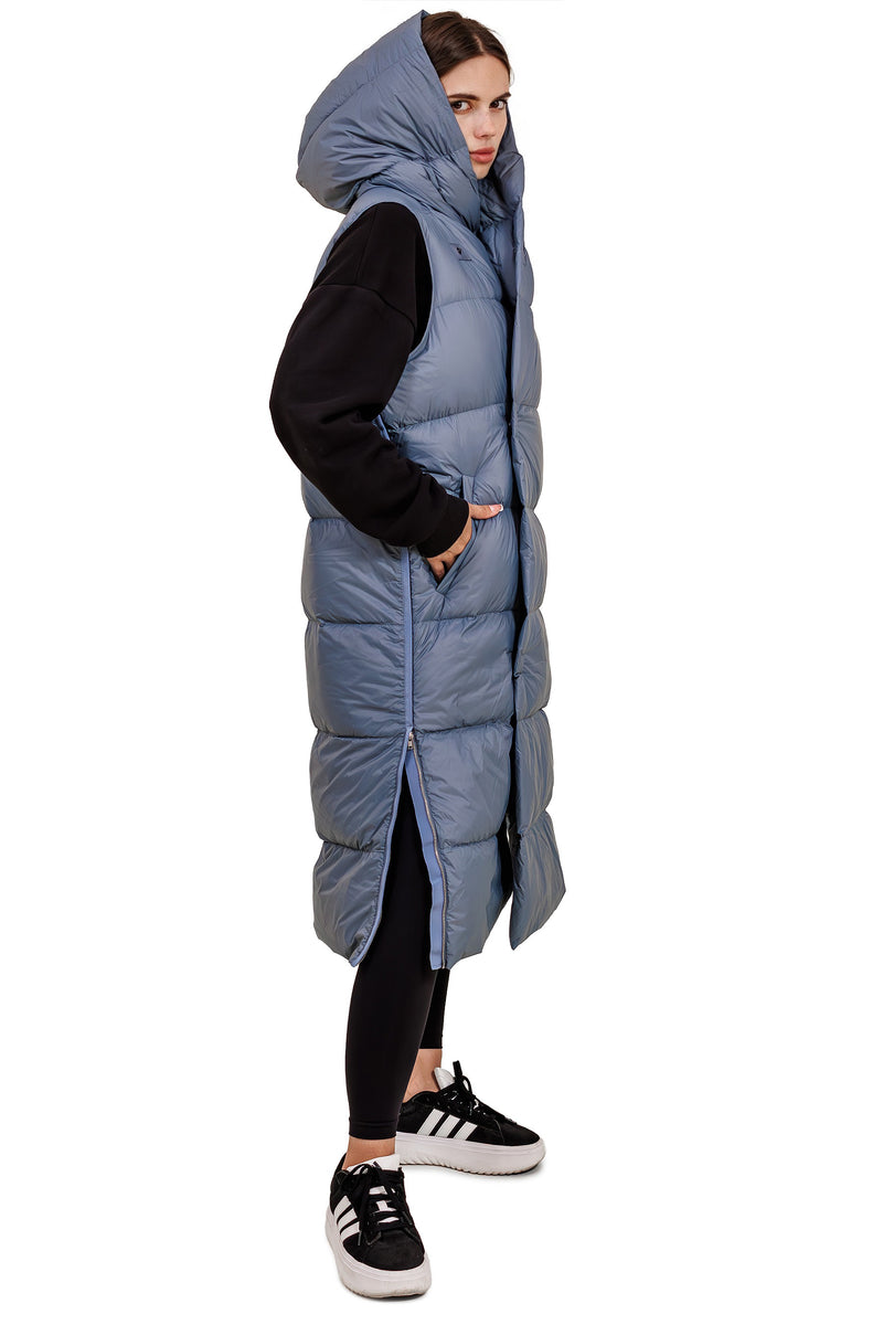 Lightweight down vest SKYBLUE