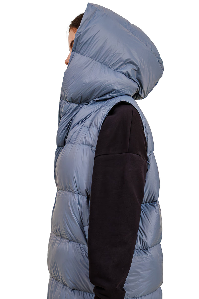 Lightweight down vest SKYBLUE
