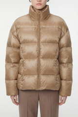 Damen Oversize Daunenmantel mit Stehkragen Gold