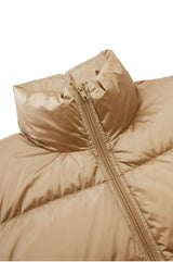 Damen Oversize Daunenmantel mit Stehkragen Gold