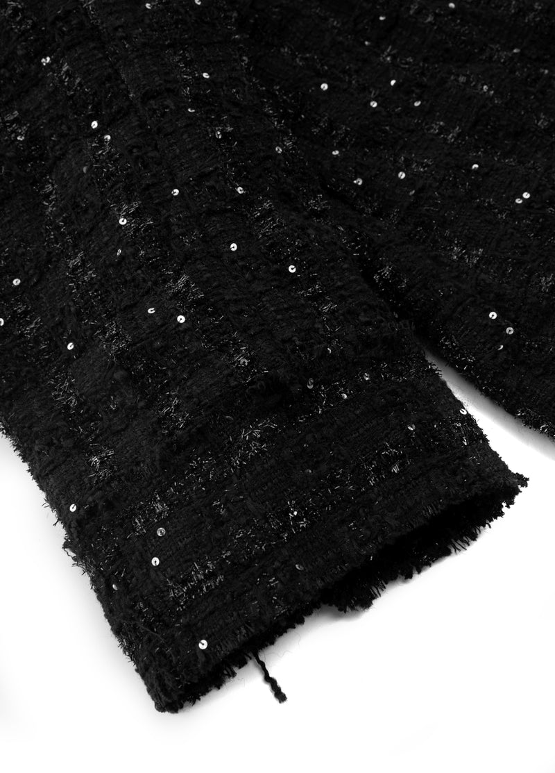 JNBY Schwarze Tweed-Jacke – Strukturierte Overshirt-Silhouette