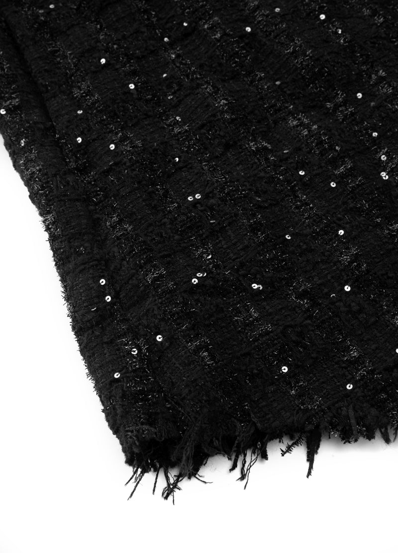 JNBY Schwarze Tweed-Jacke – Strukturierte Overshirt-Silhouette